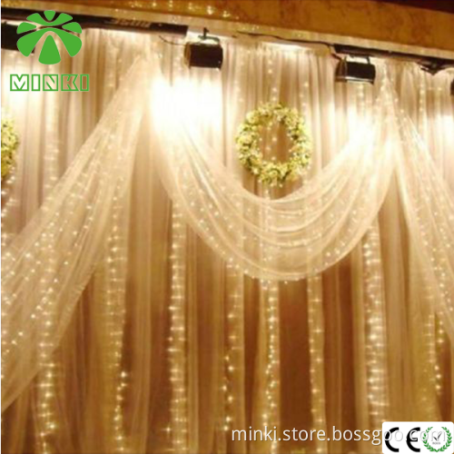 Drooping wedding party led Xmas lights Icicle Curtain lights for xmas decoration